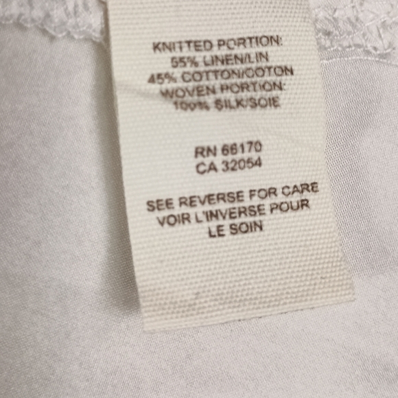 Free People Silk/Linen/Cotton Stripe Top in Blk/White Stripe Combo XS 🖤 🤍 - Picture 5 of 5